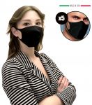 EMFA5 Black Filter Masks for Adults Reusable Washable 5PCS #N90056004590