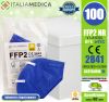 Mascherina FFP2 BLU Italiamedica Certificata CE2841 DPI Cat.III Made in EU #N90056004410-100