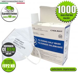 Mascherina FFP2 Certificata CE0370 DPI EN149:2001+A1:2009 CRDLIGHT 1000Pz #N90056004414-1000