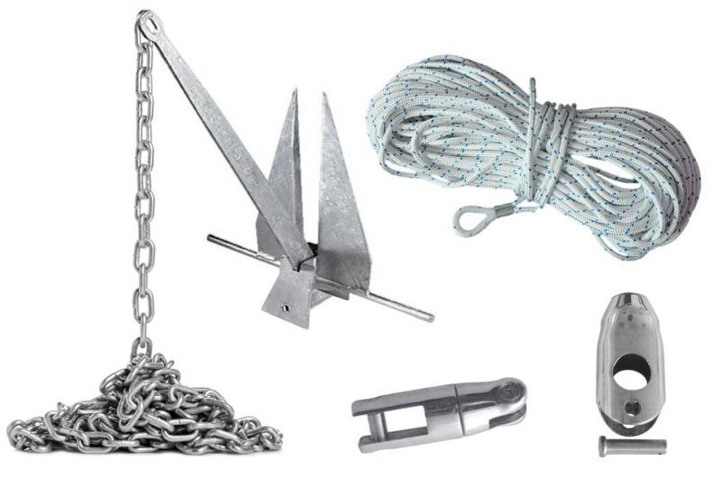 Danforth Anchor Kit for boats up to 6mt